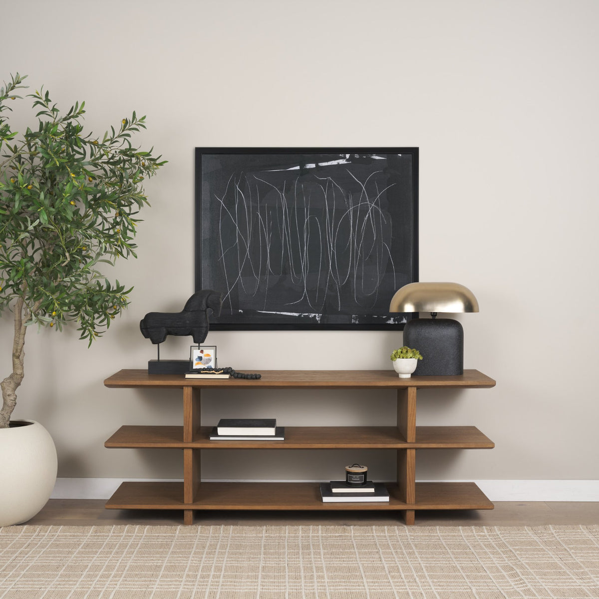 Equus Black Wooden Horse Decorative Object