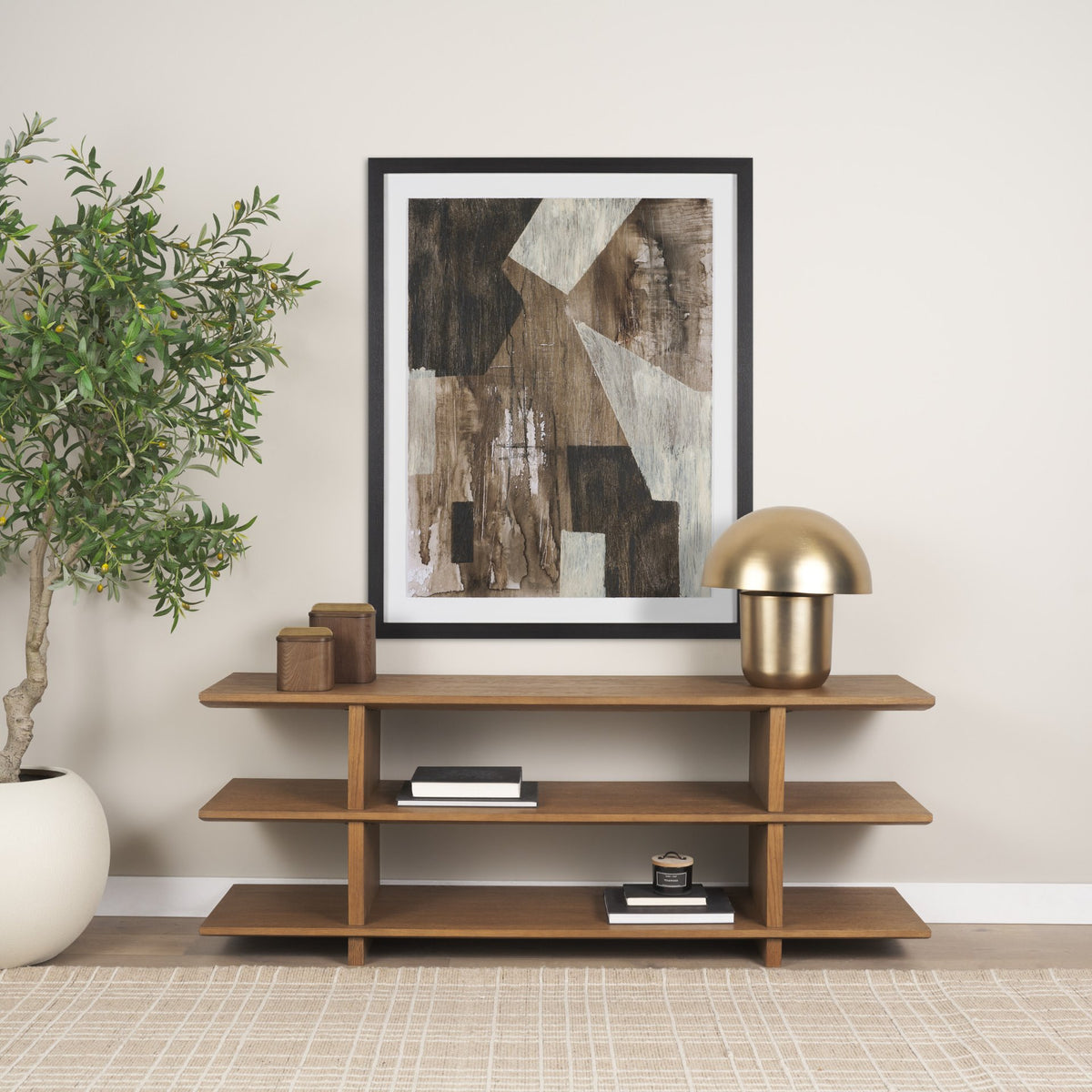 Orlo 18" Gold Metal Mushroom Table Lamp from Mercana - Luna Furniture