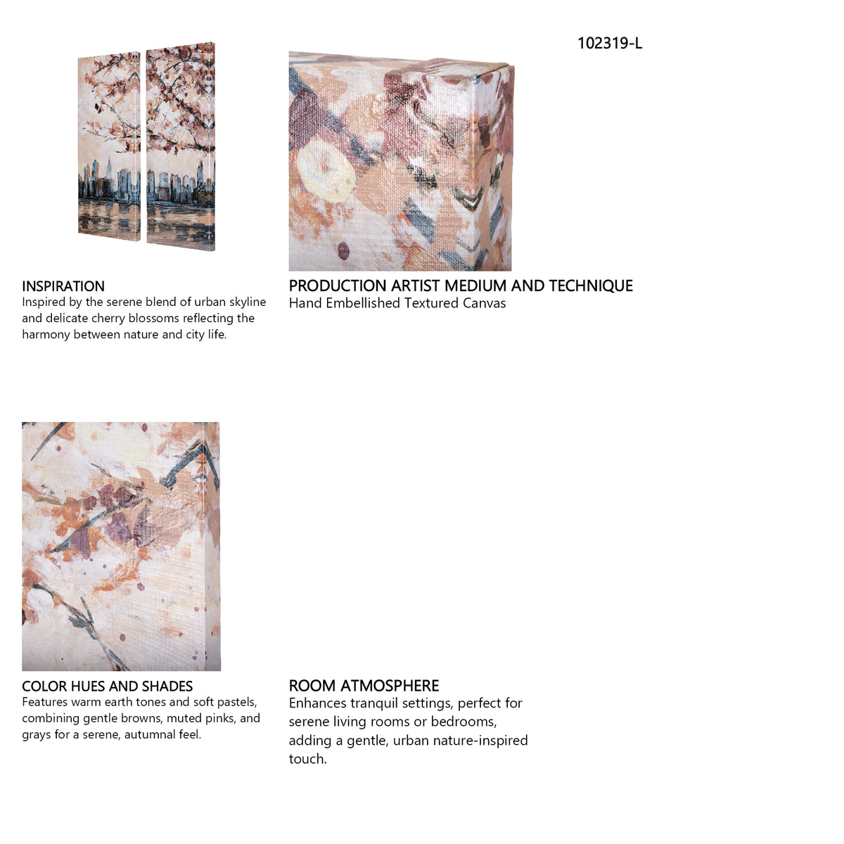 City sunset(L) by Mercana Studio a Hand Embellished Textured Canvas from Mercana - Luna Furniture