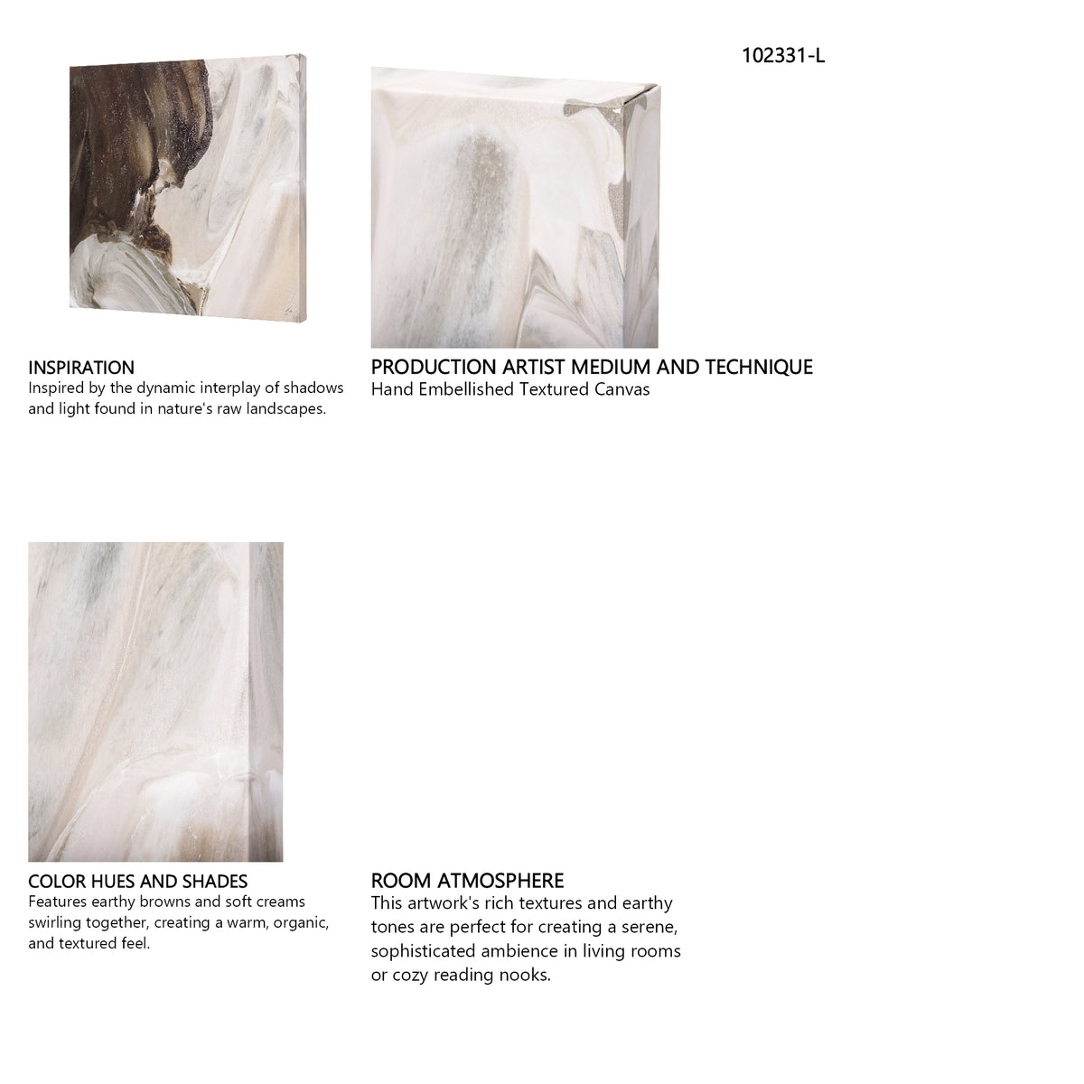 Harmonic I by Mercana Studio a Hand Embellished Textured Canvas from Mercana - Luna Furniture