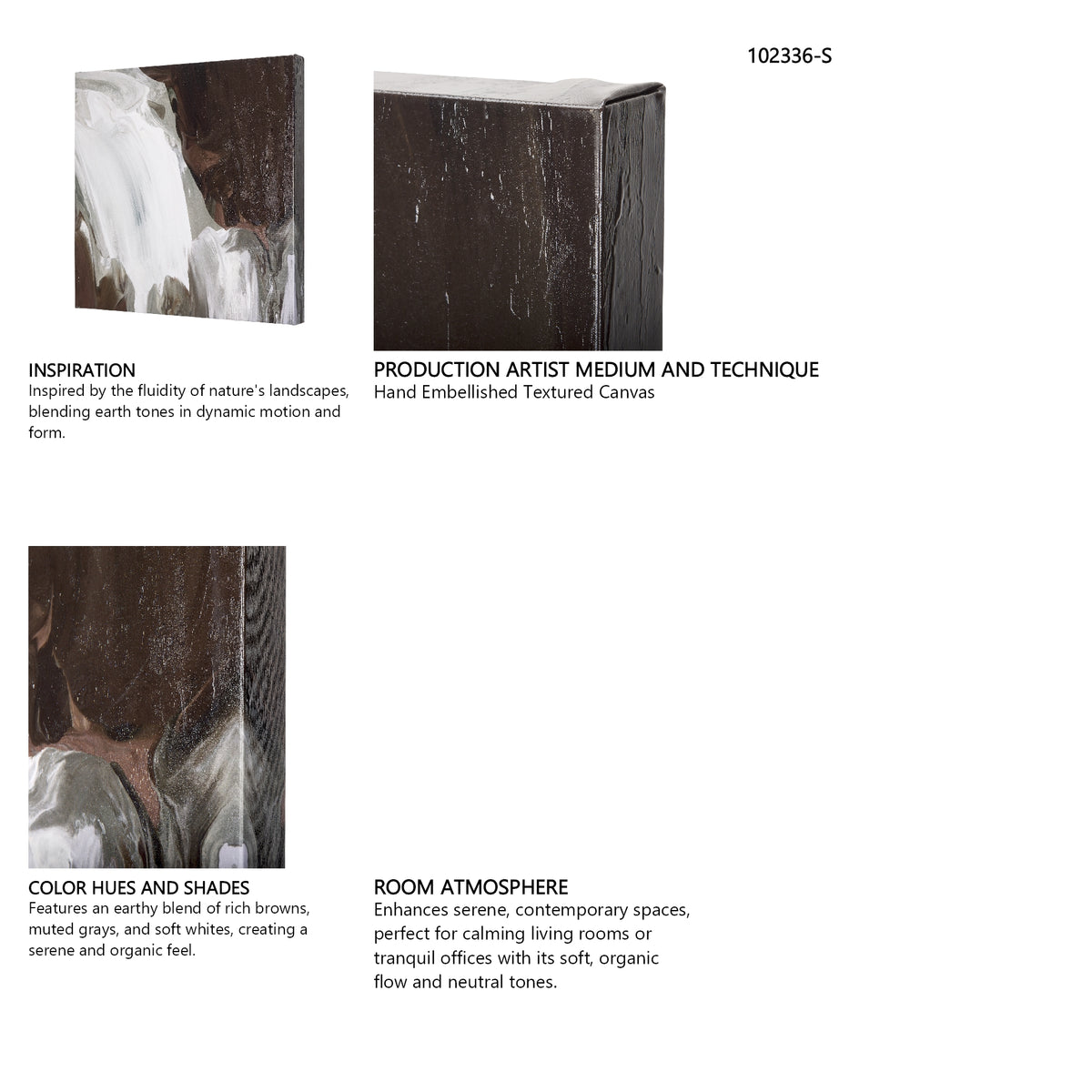 Harmonic VI by Mercana Studio a Hand Embellished Textured Canvas from Mercana - Luna Furniture