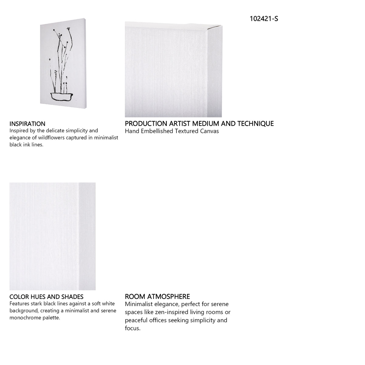 Organic Line Drawing I by Mercana Studio a Hand Embellished Textured Canvas from Mercana - Luna Furniture