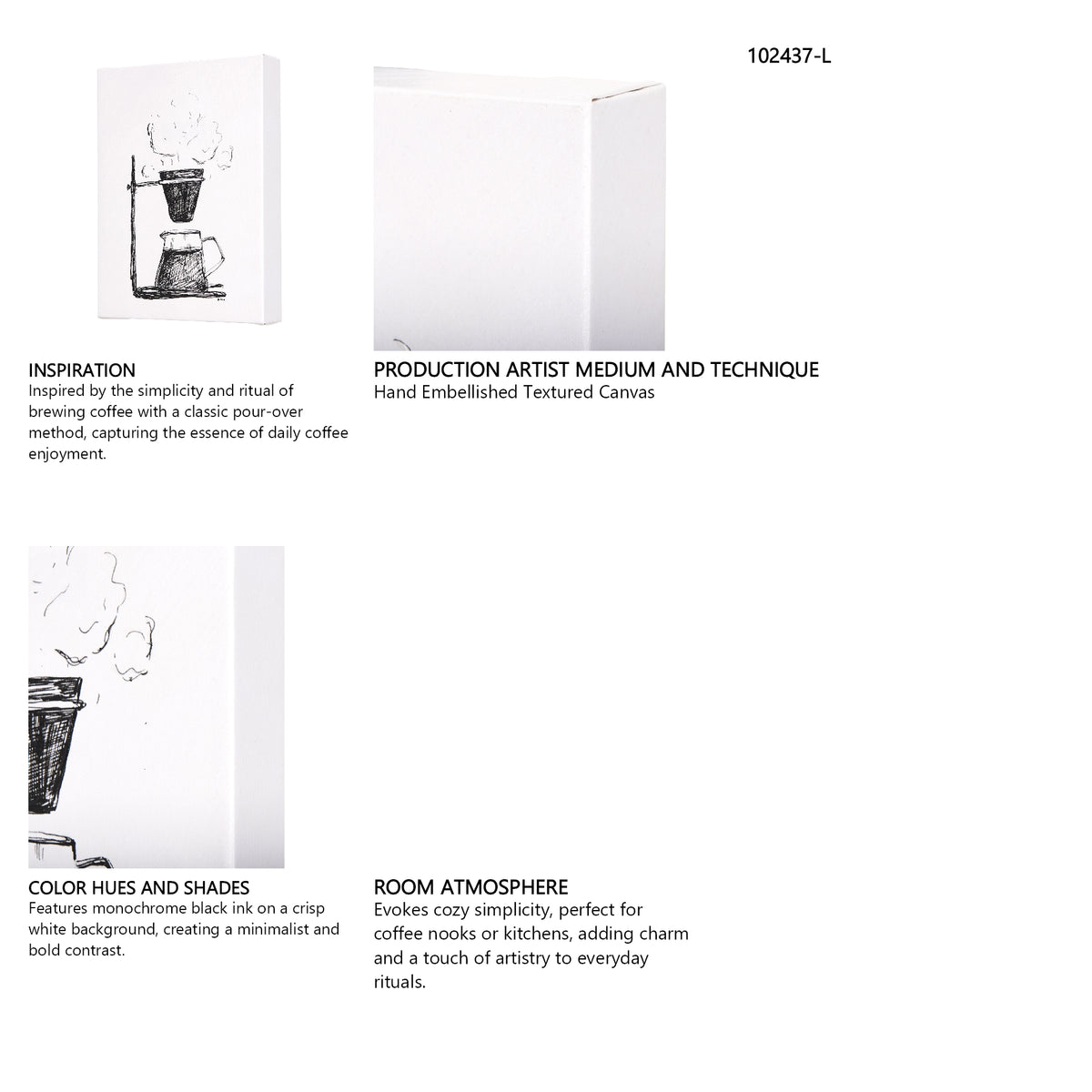 Pour Over by Mercana Studio a Hand Embellished Textured Canvas from Mercana - Luna Furniture