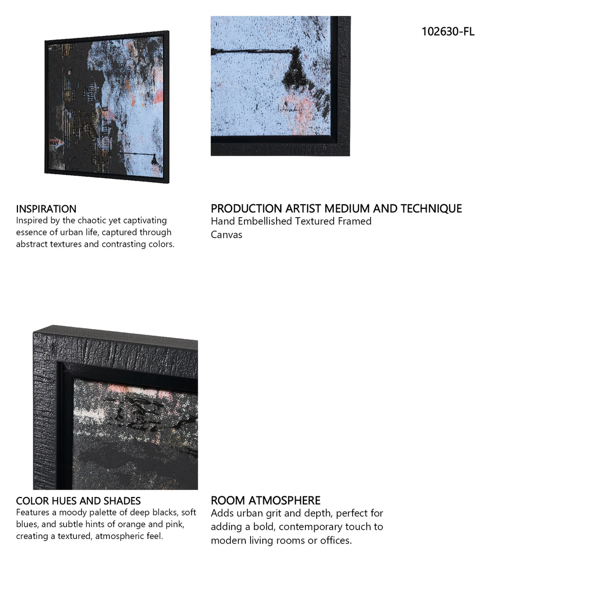 City Vibe IV by Mercana Studio a Hand Embellished Textured Framed Canvas from Mercana - Luna Furniture