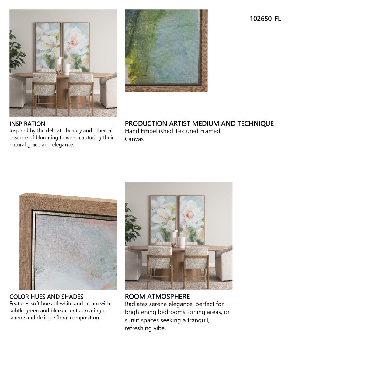Aromatic Magnolia by Mercana Studio a Hand Embellished Textured Framed Canvas from Mercana - Luna Furniture