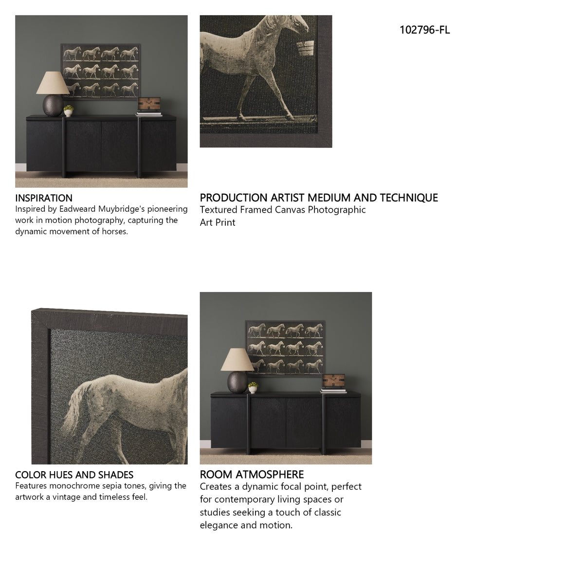 Walking Tall by Eadweard Muybridge Textured Framed CanvasPhoto Print from Mercana - Luna Furniture