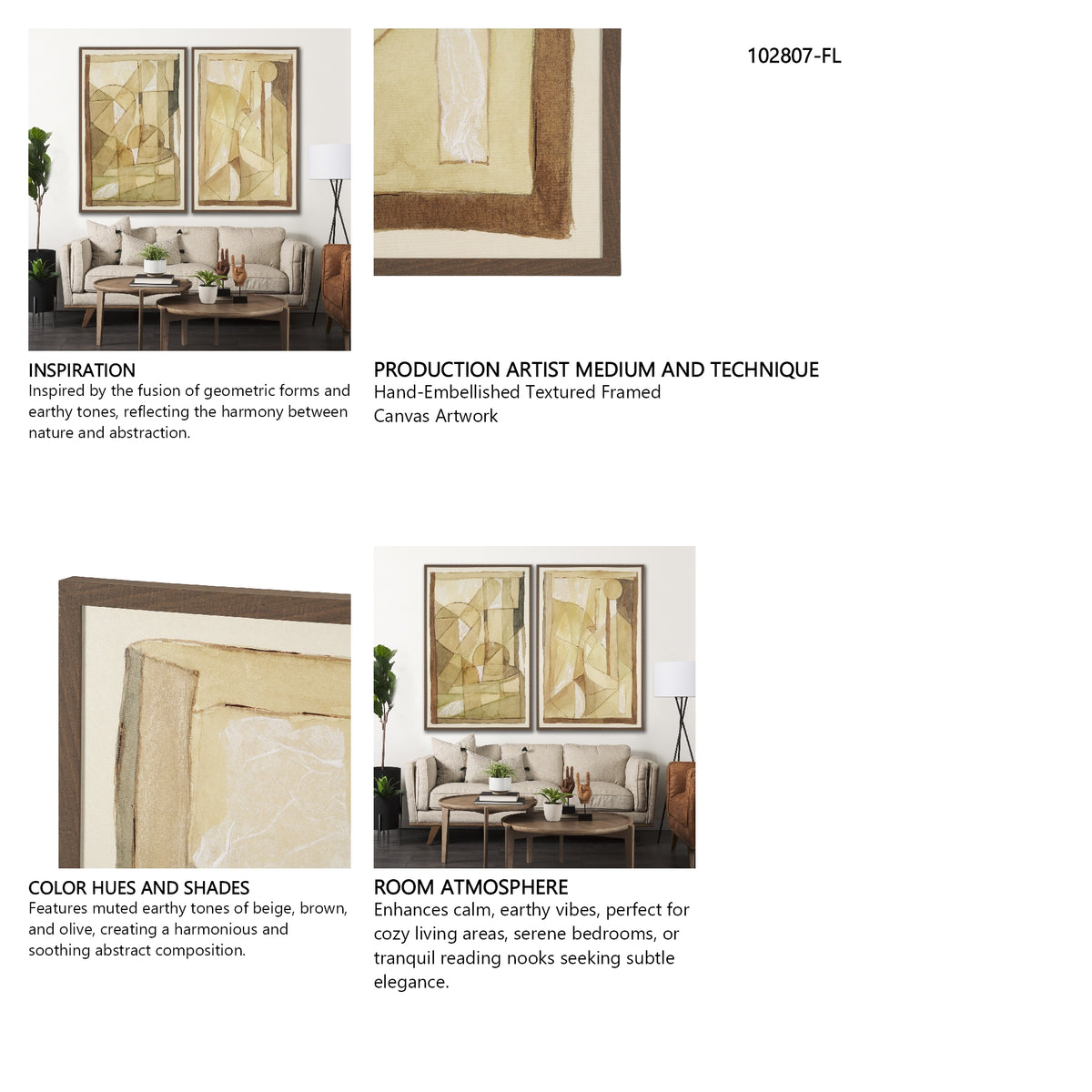 Between Tones I by Mercana Studio Hand-Embellished Textured Framed Canvas Artwork from Mercana - Luna Furniture