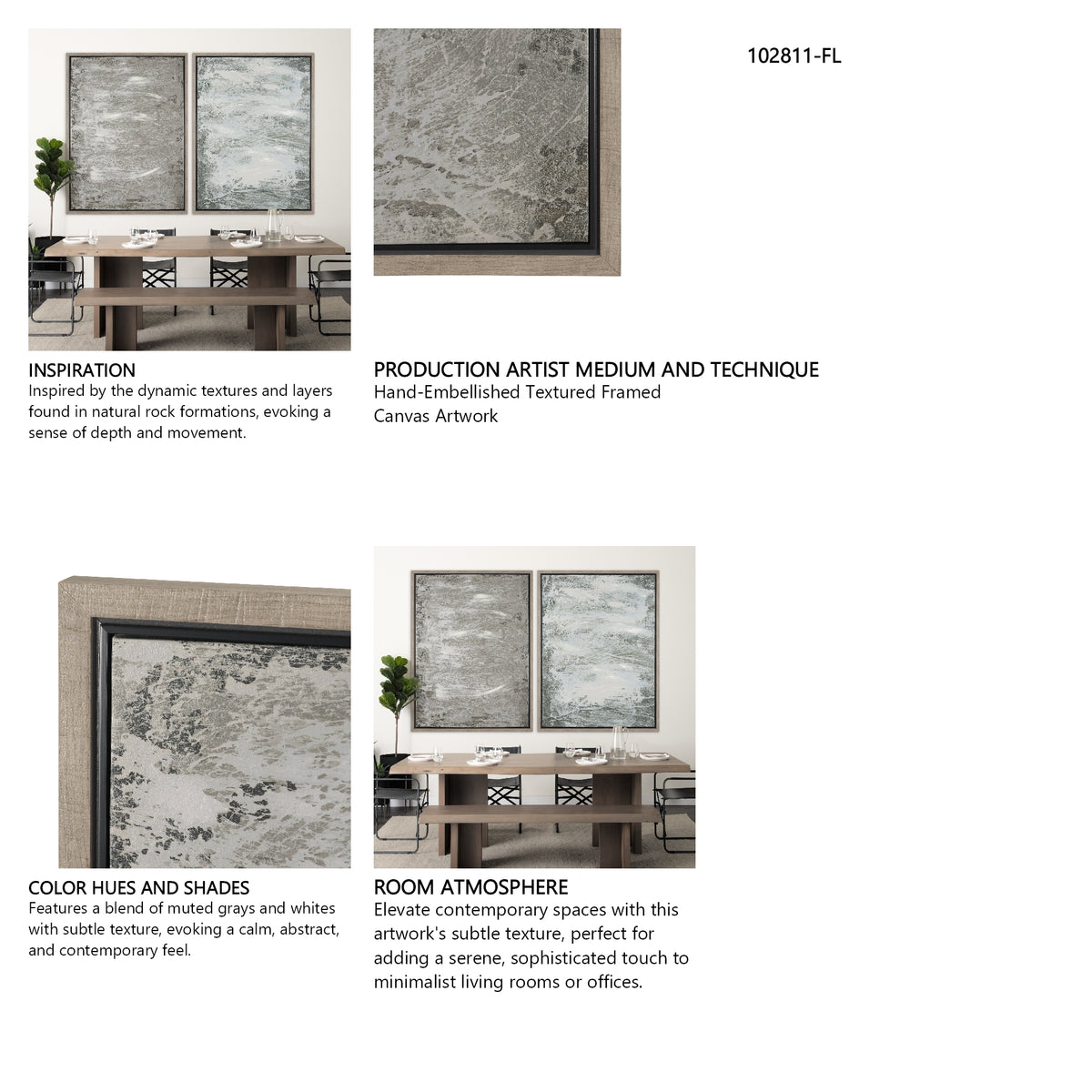 Verdant I by Mercana Studio Hand-Embellished Textured Framed Canvas Artwork from Mercana - Luna Furniture