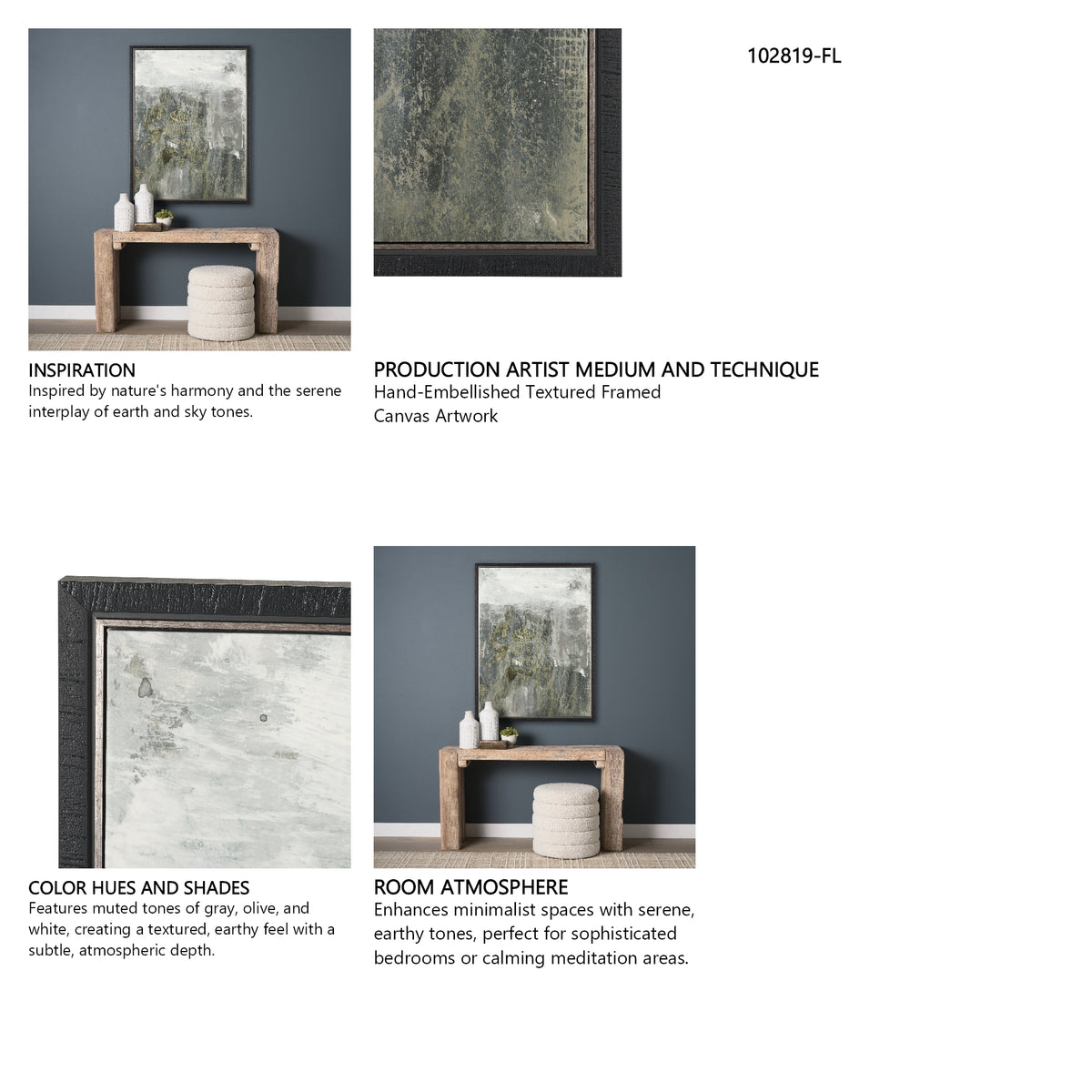 Vastness III by Mercana Studio Hand-Embellished Textured Framed Canvas Artwork from Mercana - Luna Furniture