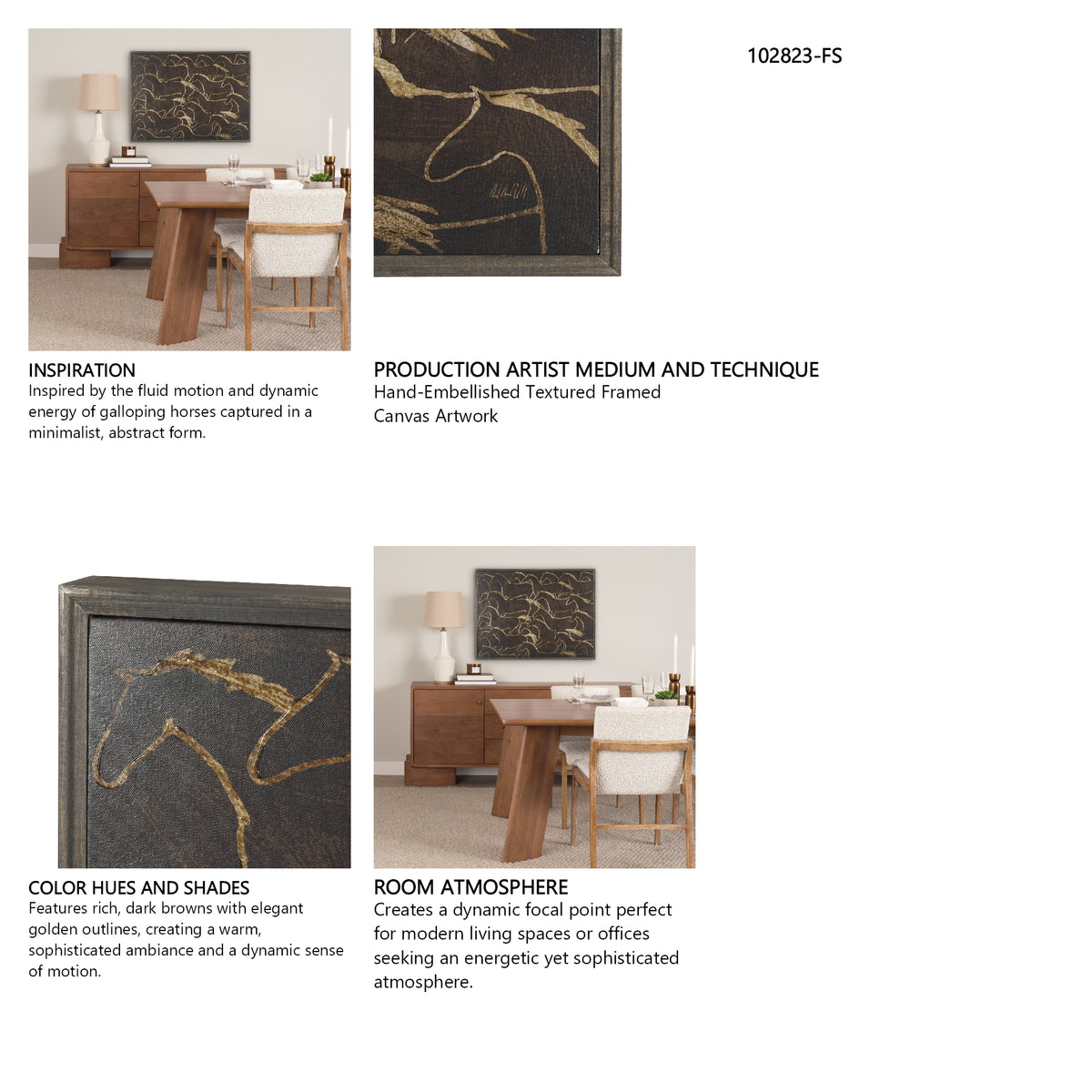 Flaxen Chestnut by Mercana Studio Hand-Embellished Textured Framed Canvas Artwork from Mercana - Luna Furniture