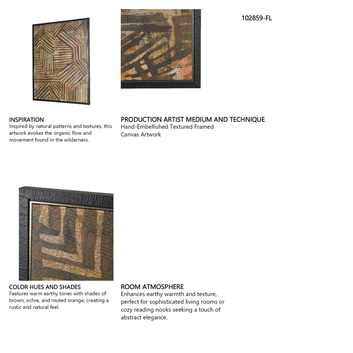 Bronze Geometry I by Mercana Studio Hand-Embellished Textured Framed Canvas Artwork from Mercana - Luna Furniture