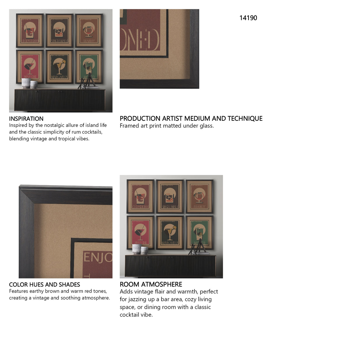 Rum by Simeng a Framed Art Print Matted under Glass from Mercana - Luna Furniture