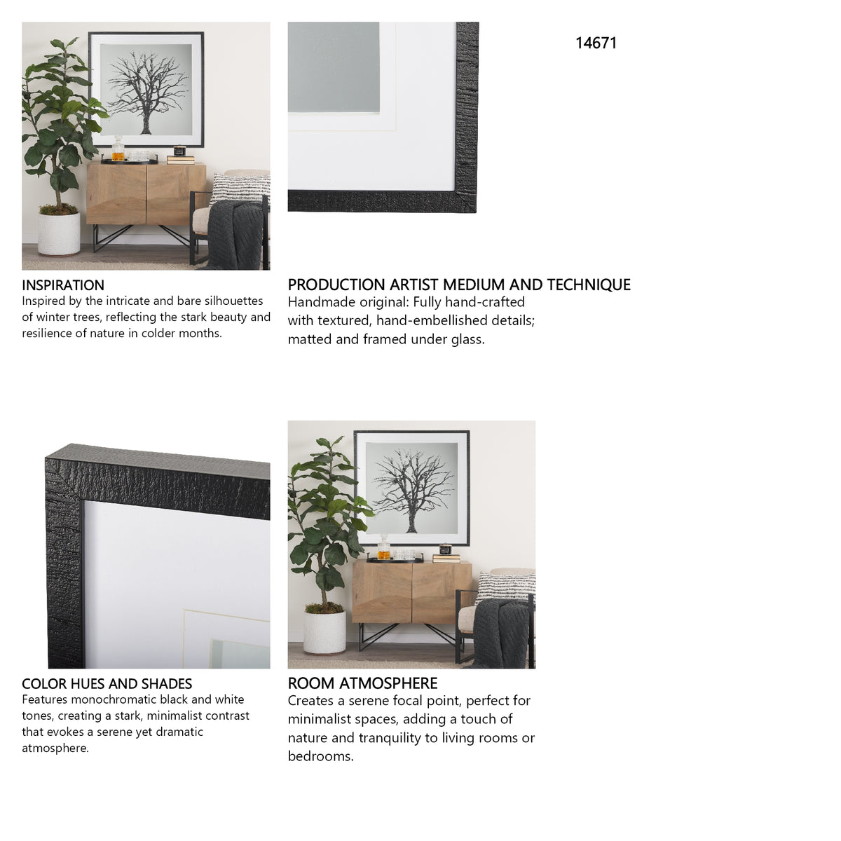 Tree of Life by Studio M a handmade Original Framed Artwork on Glass from Mercana - Luna Furniture