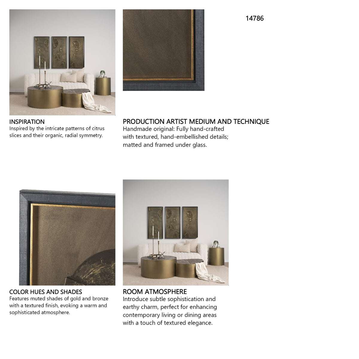 The Bronze Spark II by Studio M a handmade Original Framed Artwork under Glass from Mercana - Luna Furniture