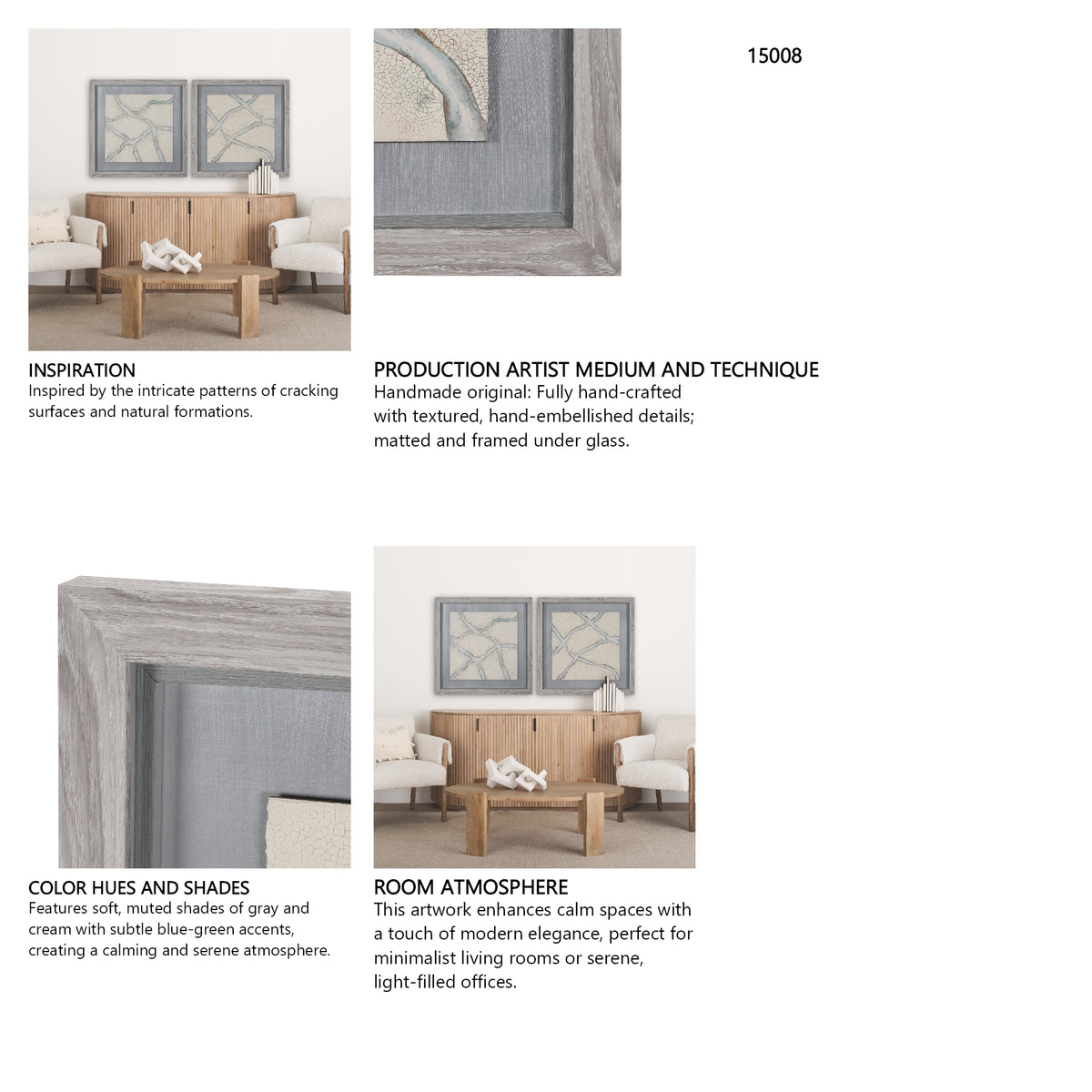 Fragment I by Studio M a handmade Original Framed Artwork under Glass from Mercana - Luna Furniture