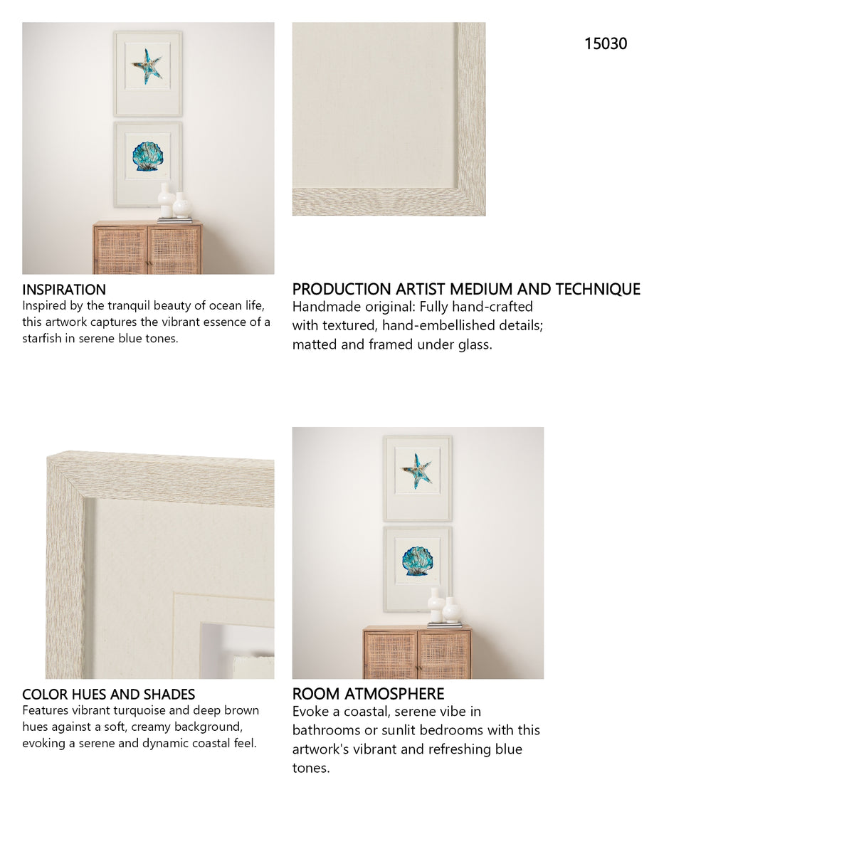 Sea Star by Studio M a handmade Original Framed Artwork under Glass from Mercana - Luna Furniture