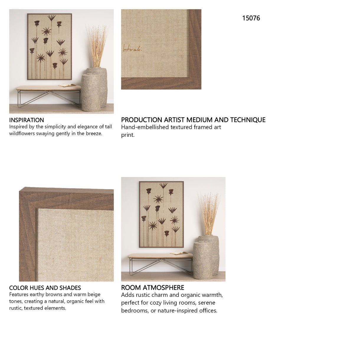 Spark I (Tan) by Mercana Studio a Hand Embellished Textured Framed Art Print from Mercana - Luna Furniture