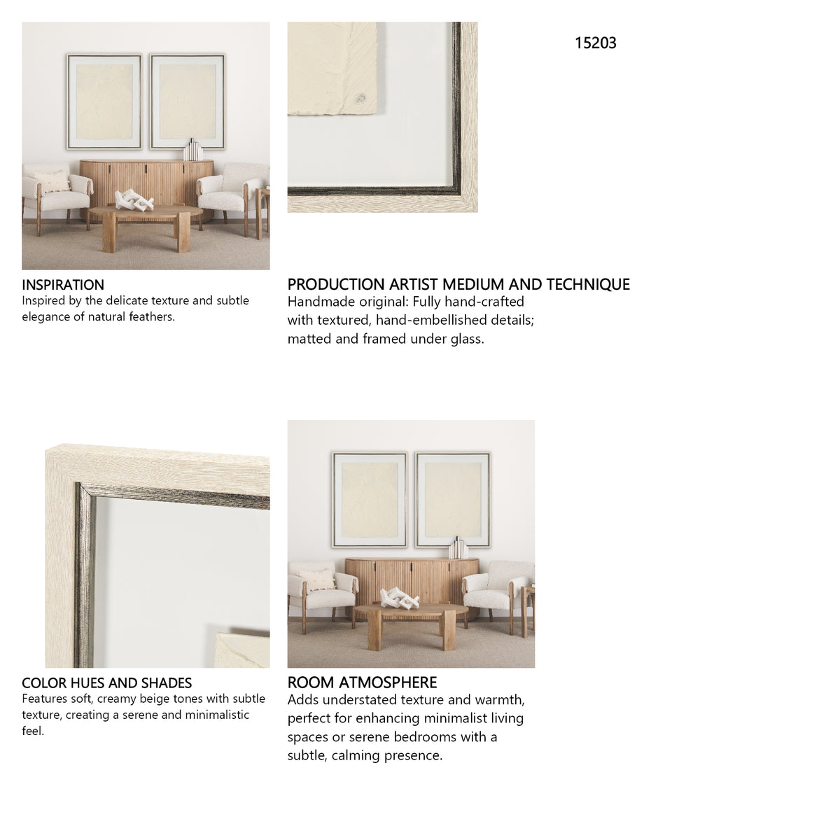 Leaf Relief I by Studio M a handmade Original Framed Artwork under Glass from Mercana - Luna Furniture
