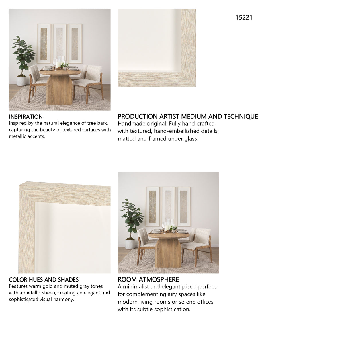 Taupe Expression by Studio M a handmade Original Framed 3D Textured Artwork under Glass from Mercana - Luna Furniture