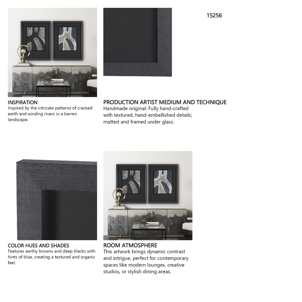 Contrasting Paths I by Studio M a handmade Original Framed 3D Textured Artwork under Glass from Mercana - Luna Furniture