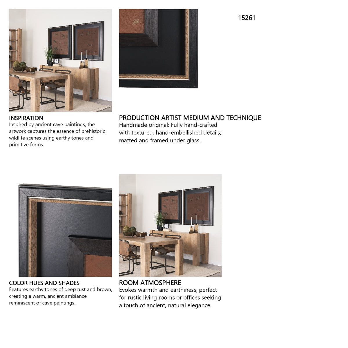 Stone Age II by Studio M a handmade Original Framed Artwork under Glass from Mercana - Luna Furniture