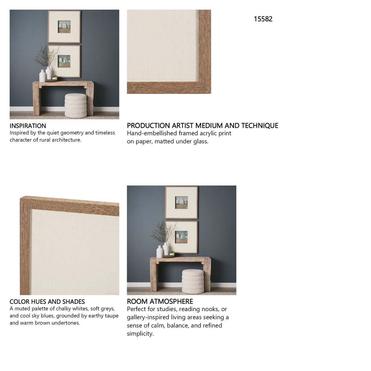 Structured View I by Mercana Studio a Hand Embellished Framed Art Print Matted under Glass from Mercana - Luna Furniture
