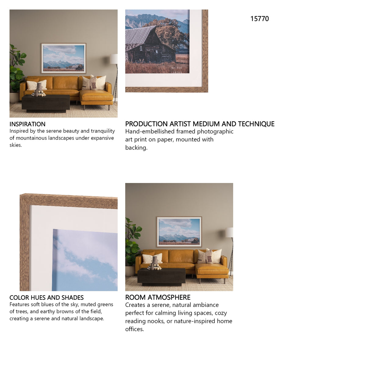 Historic Row IV by Nathan Larson a Framed Photo Art Print Matted under Glass from Mercana - Luna Furniture