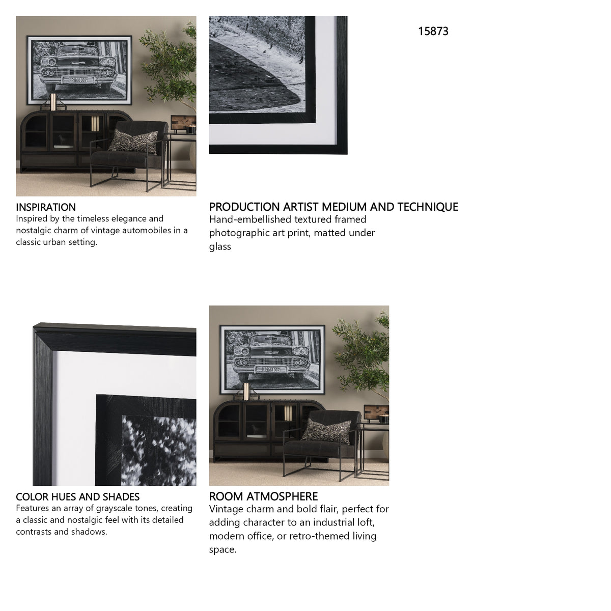 Classic Old Chevy in Havana Cuba by Richard Silver Textured Framed Art Print Matted under Glass