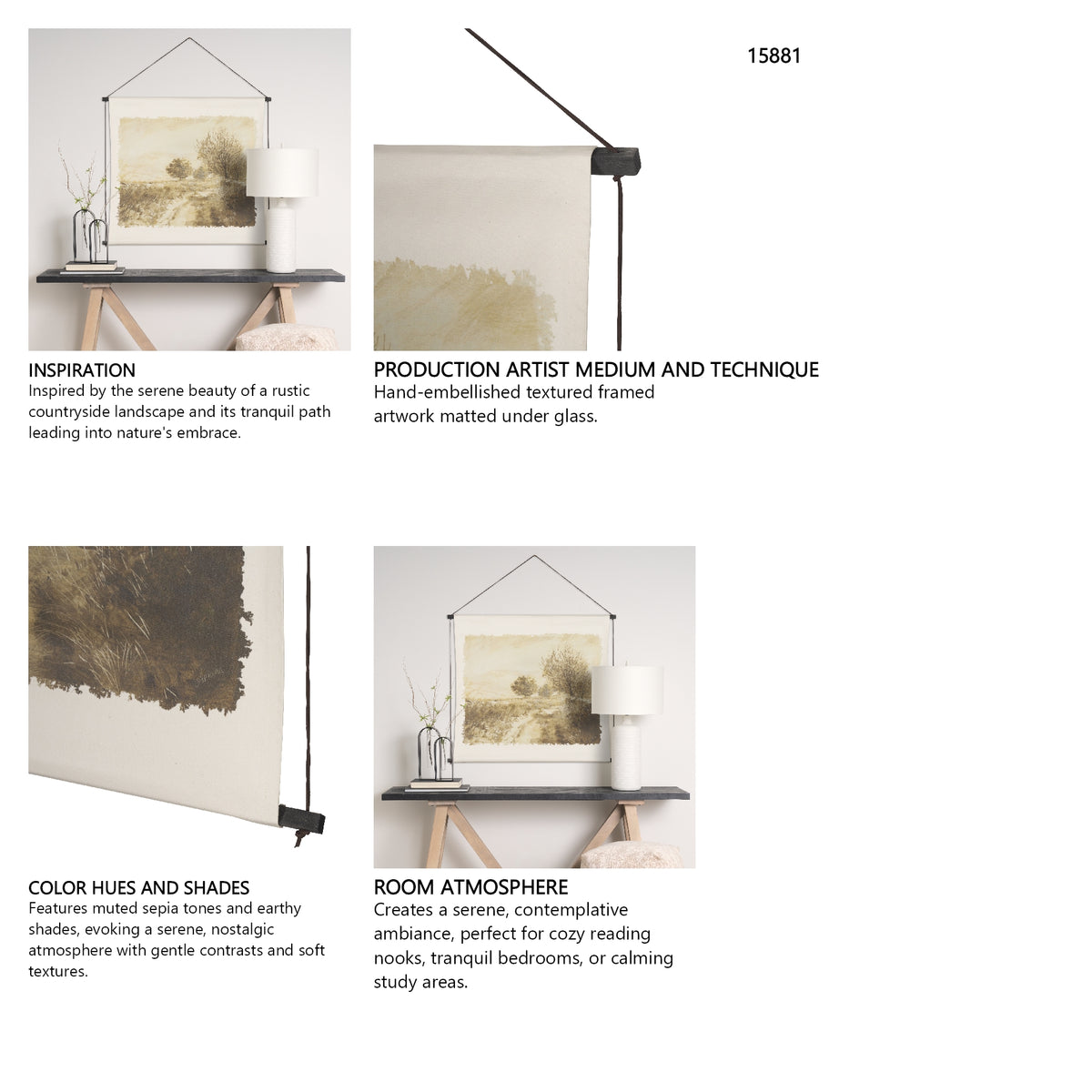 Timeless Vista by Mercana Studio Textured Artwork Tapestry