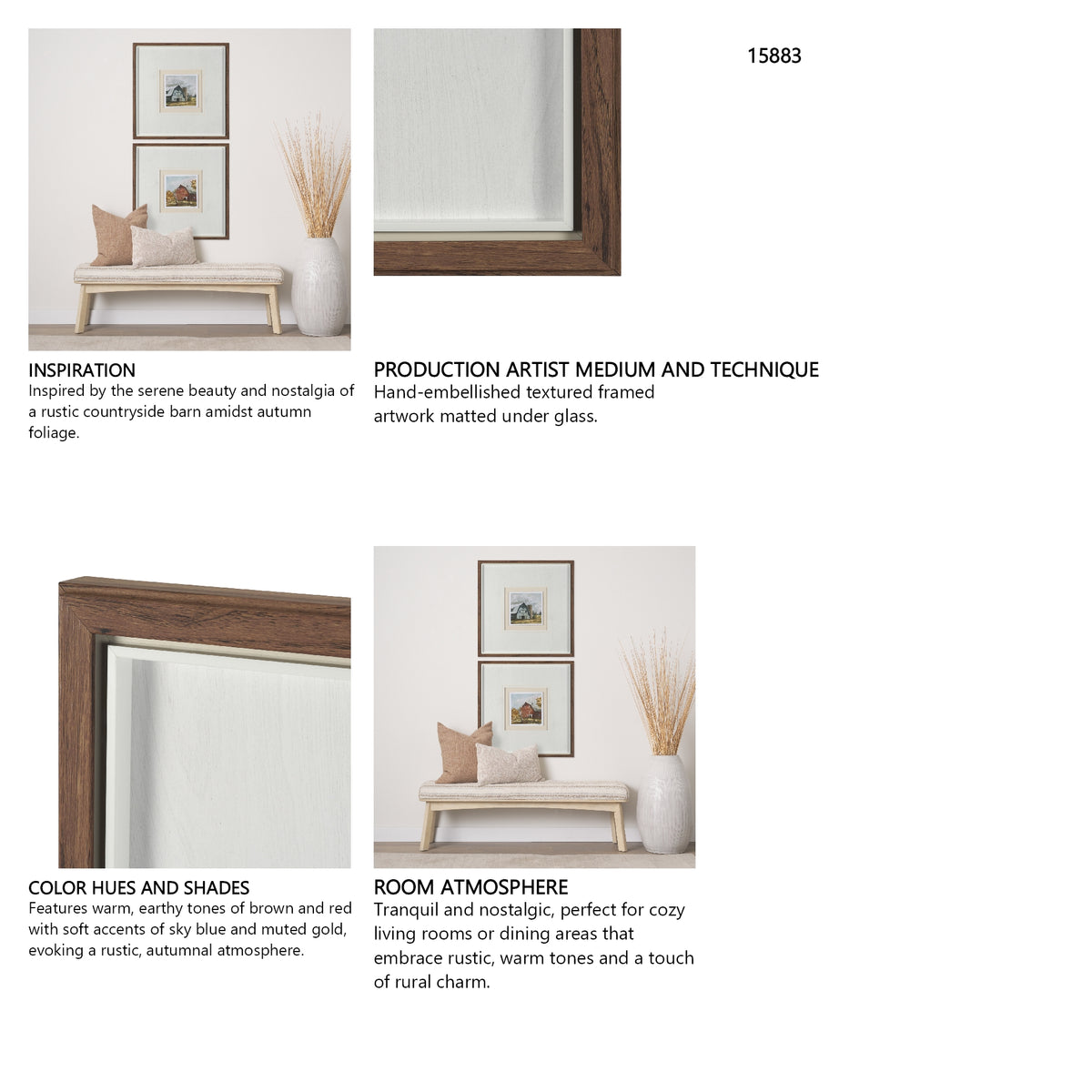 Day at the Farm II by Mercana Studio Hand Embelished Framed Artwork Matted under Glass from Mercana - Luna Furniture