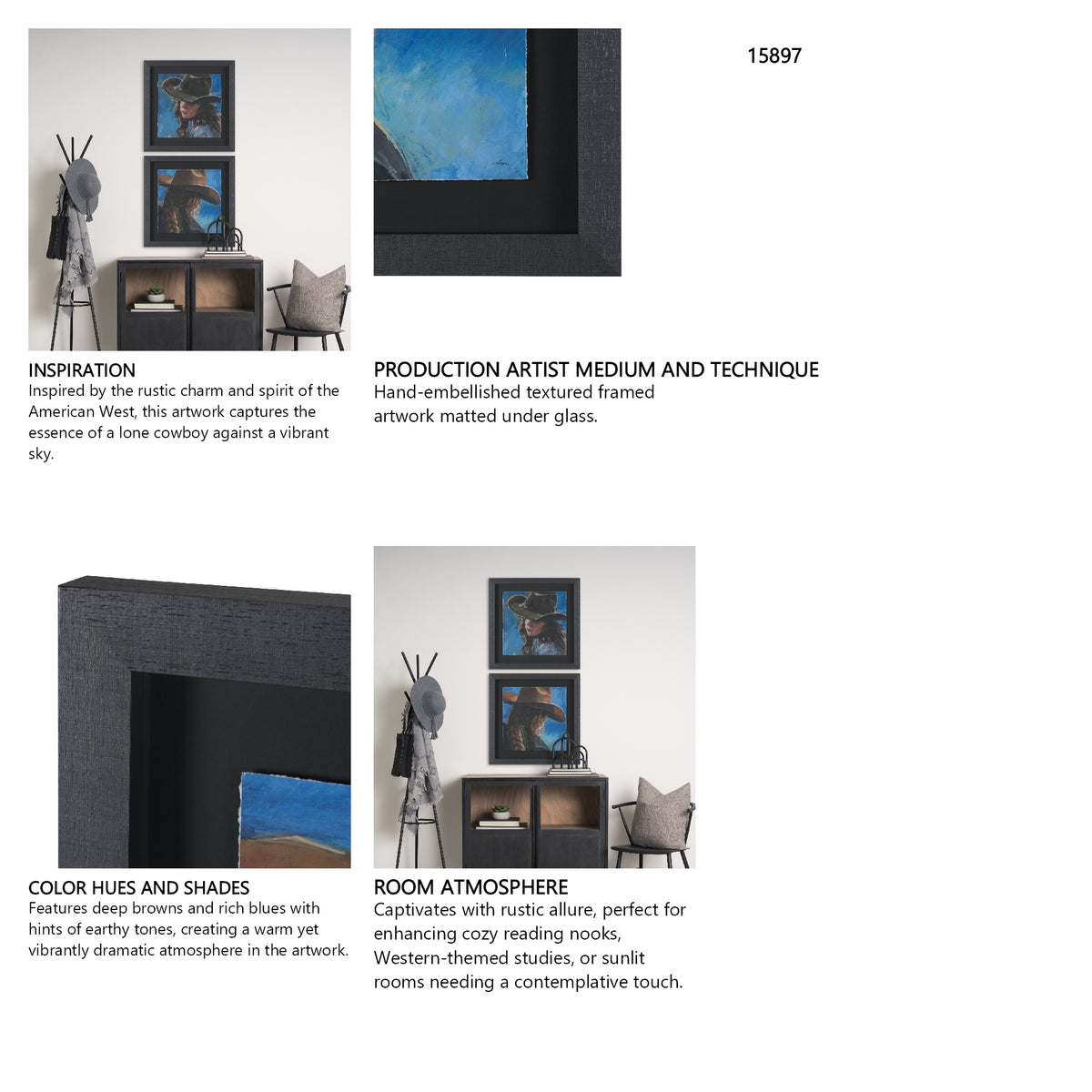 Round Up IV by Mercana Studio Textured Framed Artwork Matted under Glass from Mercana - Luna Furniture