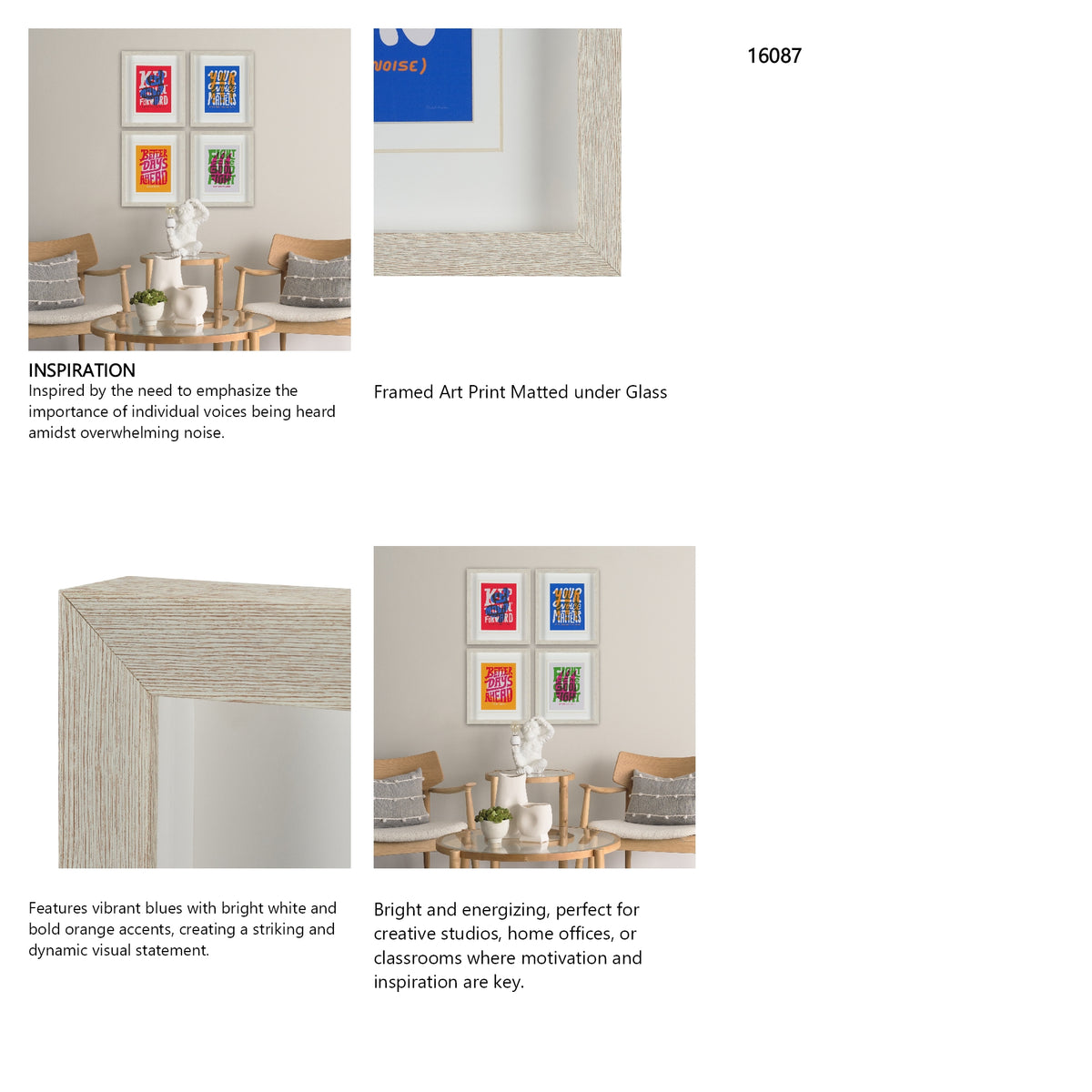 Motivation Mantra II by Michael Mullan Framed Artwork Matted under Glass from Mercana - Luna Furniture