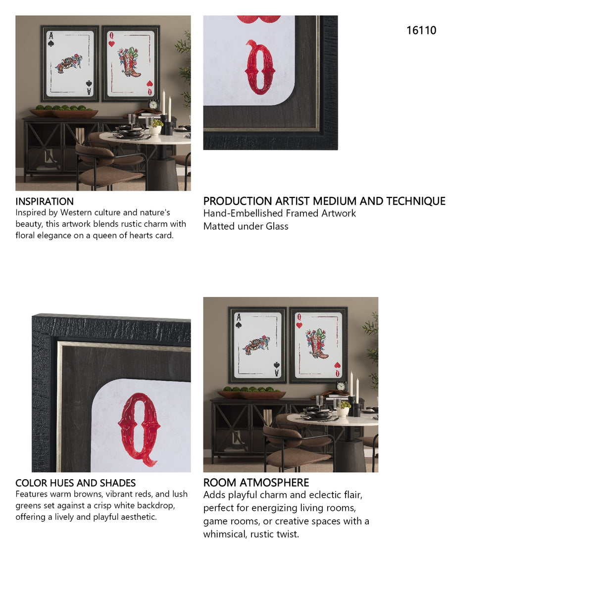 Wild West II by Mercana Studio Hand-Embellished Framed Artwork Matted under Glass from Mercana - Luna Furniture