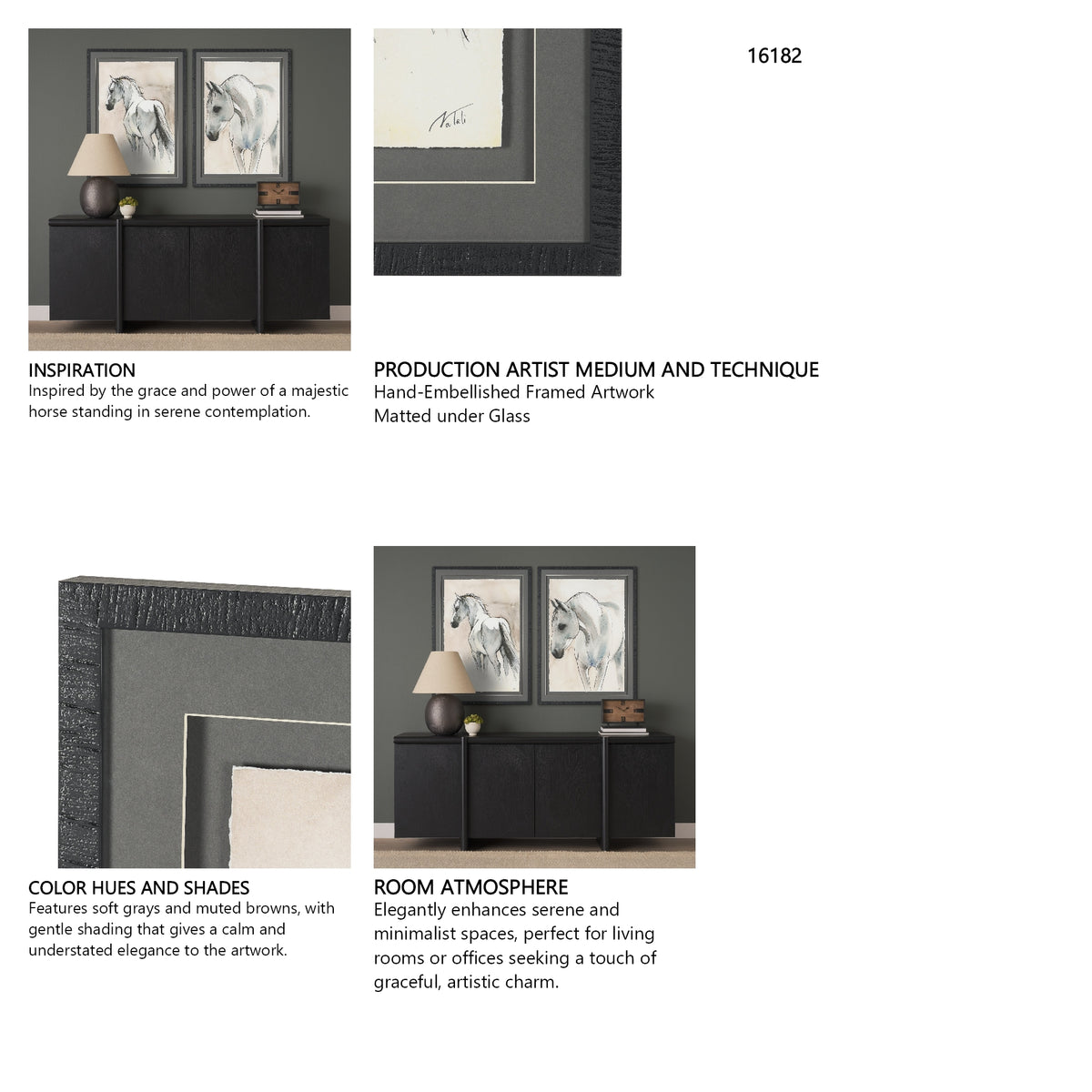 Elegant Beauties I by Mercana Studio Hand-Embellished Framed Artwork Matted Under Glass from Mercana - Luna Furniture