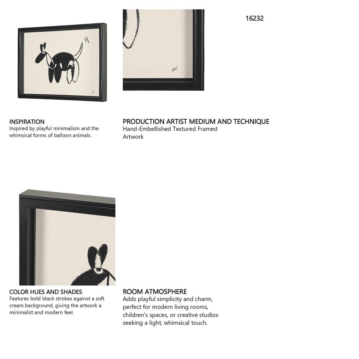 The Goodest Boy by Cristina Bartl Villa Hand-Embellished Textured Framed Artwork from Mercana - Luna Furniture