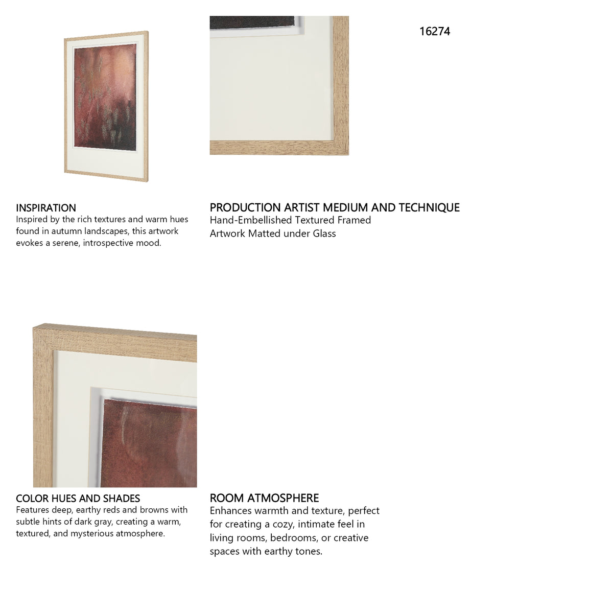 Aged In Silence I by Ira Havuka Hand-Embellished Textured Framed Artwork Matted under Glass from Mercana - Luna Furniture