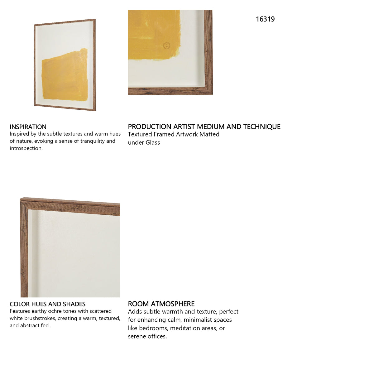 Ochre Horizon by Mercana Studio Textured Framed Artwork Matted under Glass from Mercana - Luna Furniture