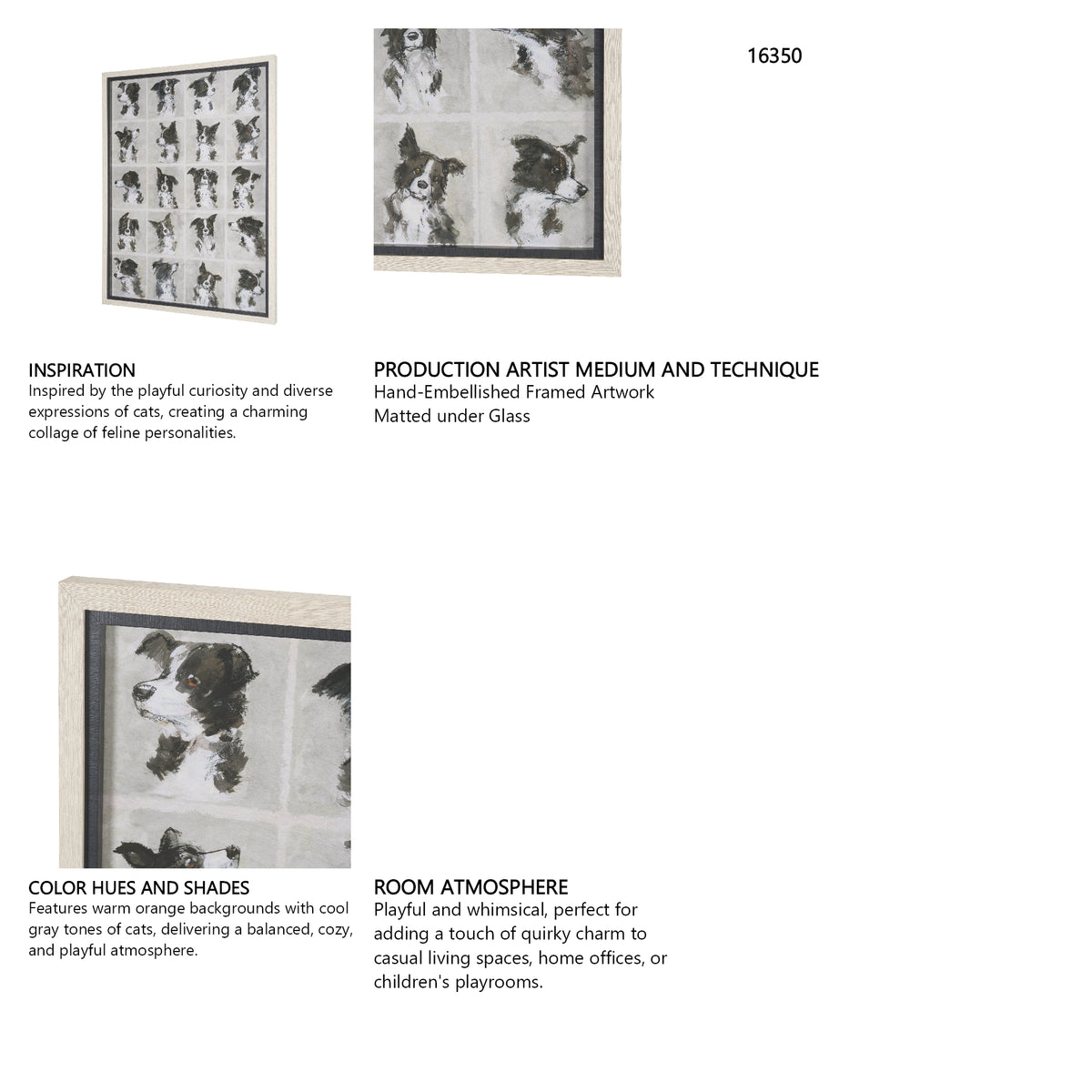 A Dogs Many Faces by Mercana Studio Hand-Embellished Framed Artwork Matted under Glass from Mercana - Luna Furniture