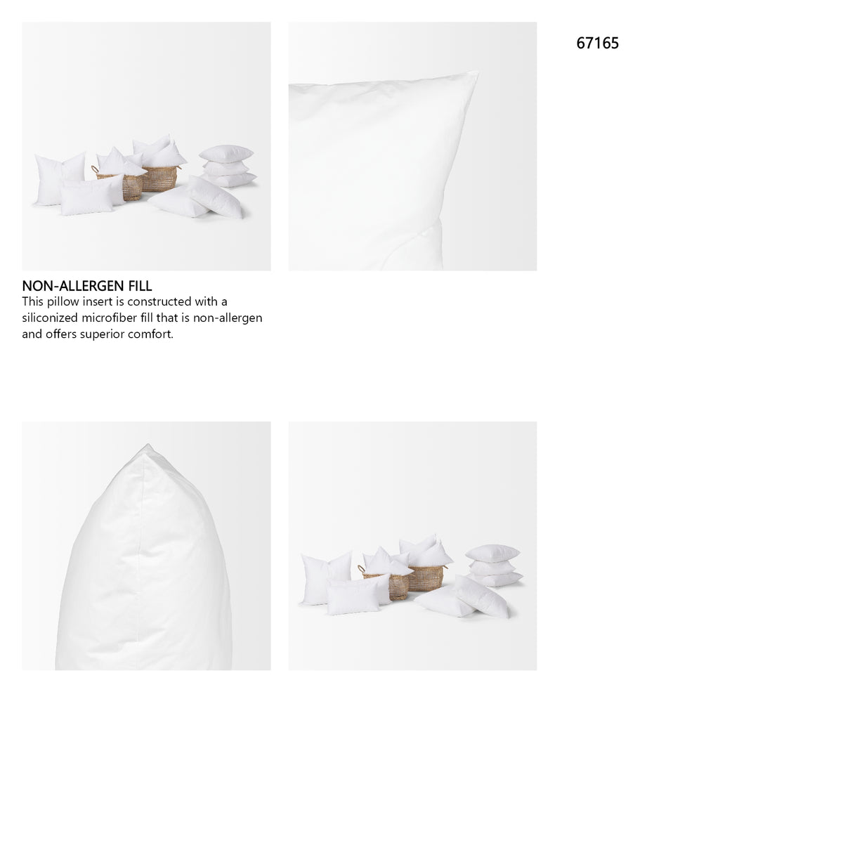 22 x 22 Non-Allergen Pillow insert from Mercana - Luna Furniture