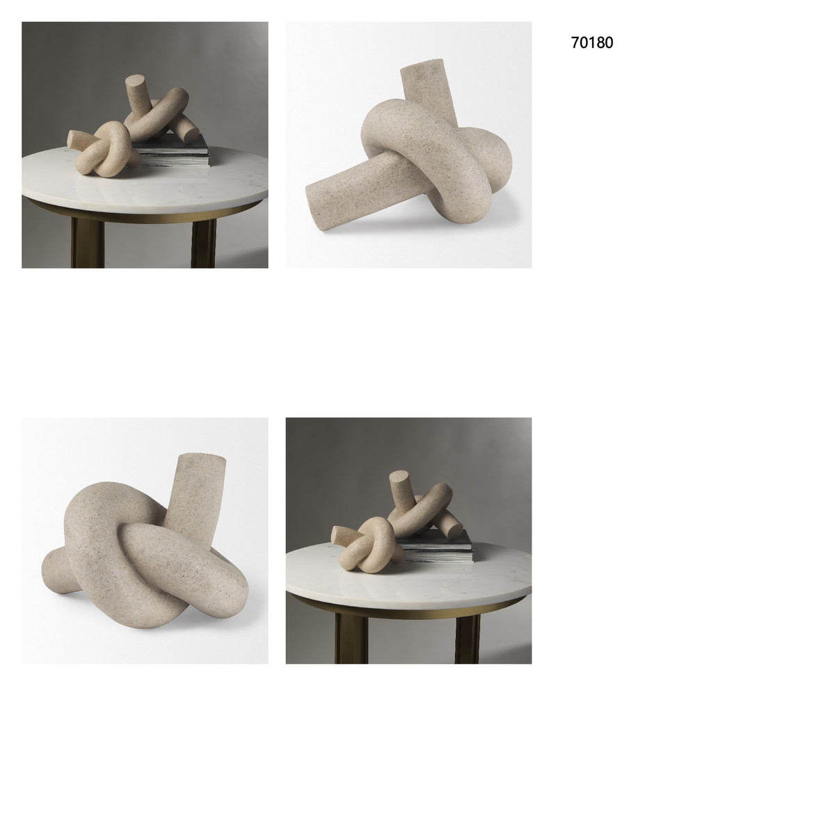 Otto Sandstone Resin Large Knot Sculpture Decorative Object from Mercana - Luna Furniture