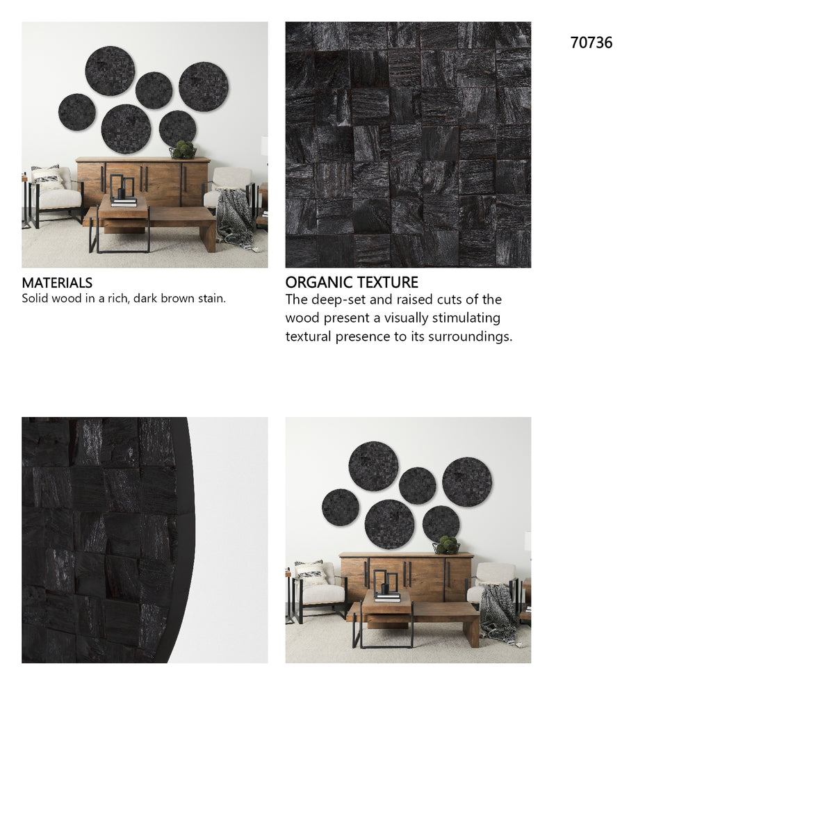 Into the Abyss I Dark Brown Wood 32" Wall Decor from Mercana - Luna Furniture
