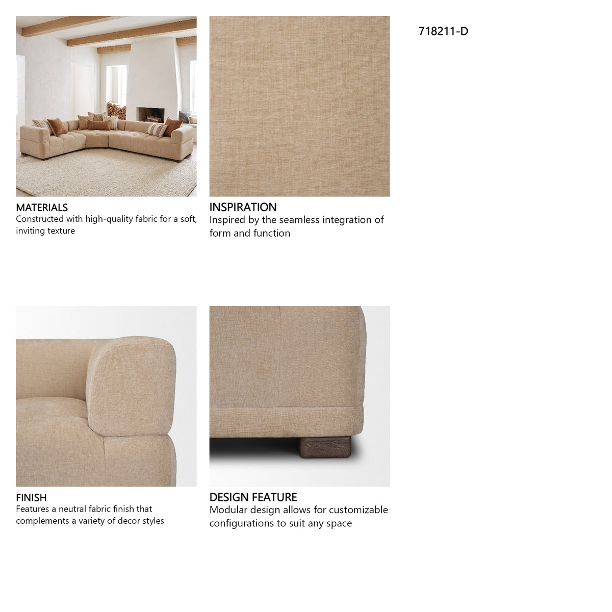 Warner Quilt 3 Piece Sofa Set w/Corner Piece from Mercana - Luna Furniture