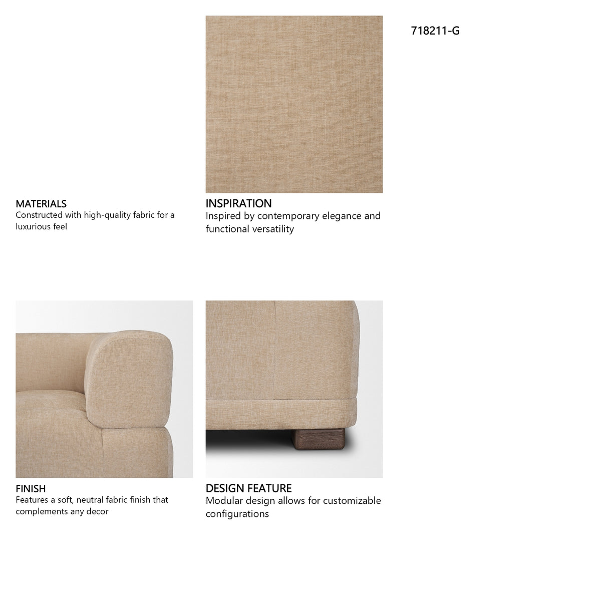 Warner Quilt 3 Piece Sofa Set w/S Corner Piece from Mercana - Luna Furniture