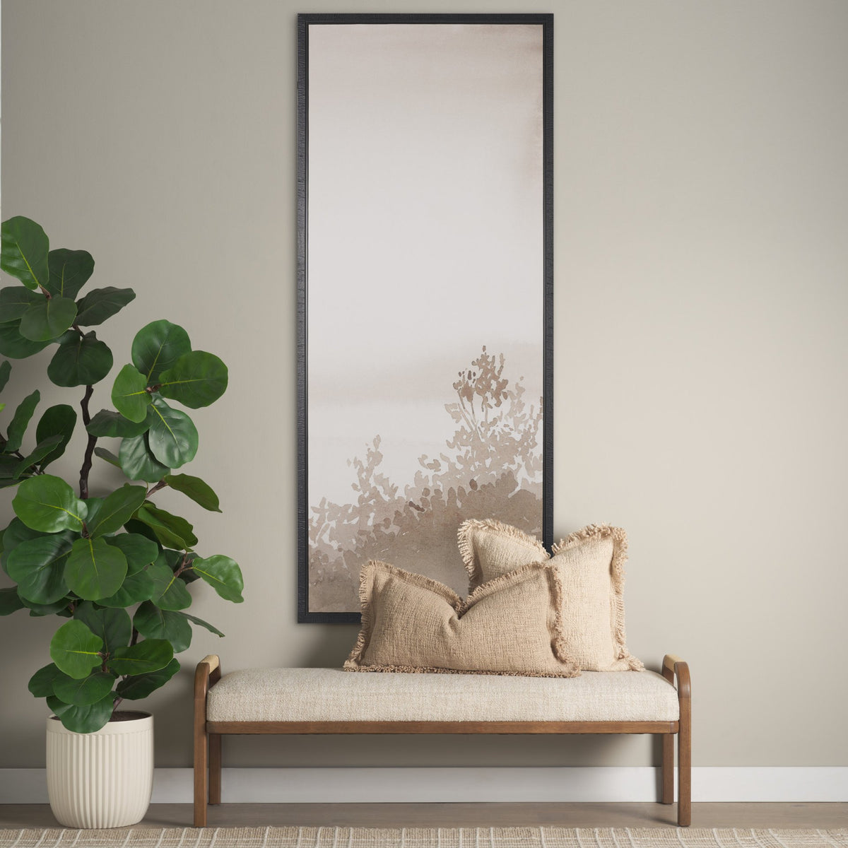 Lowland Fog C by Mercana Studio Hand-Embellished Textured Framed Canvas Artwork from Mercana - Luna Furniture