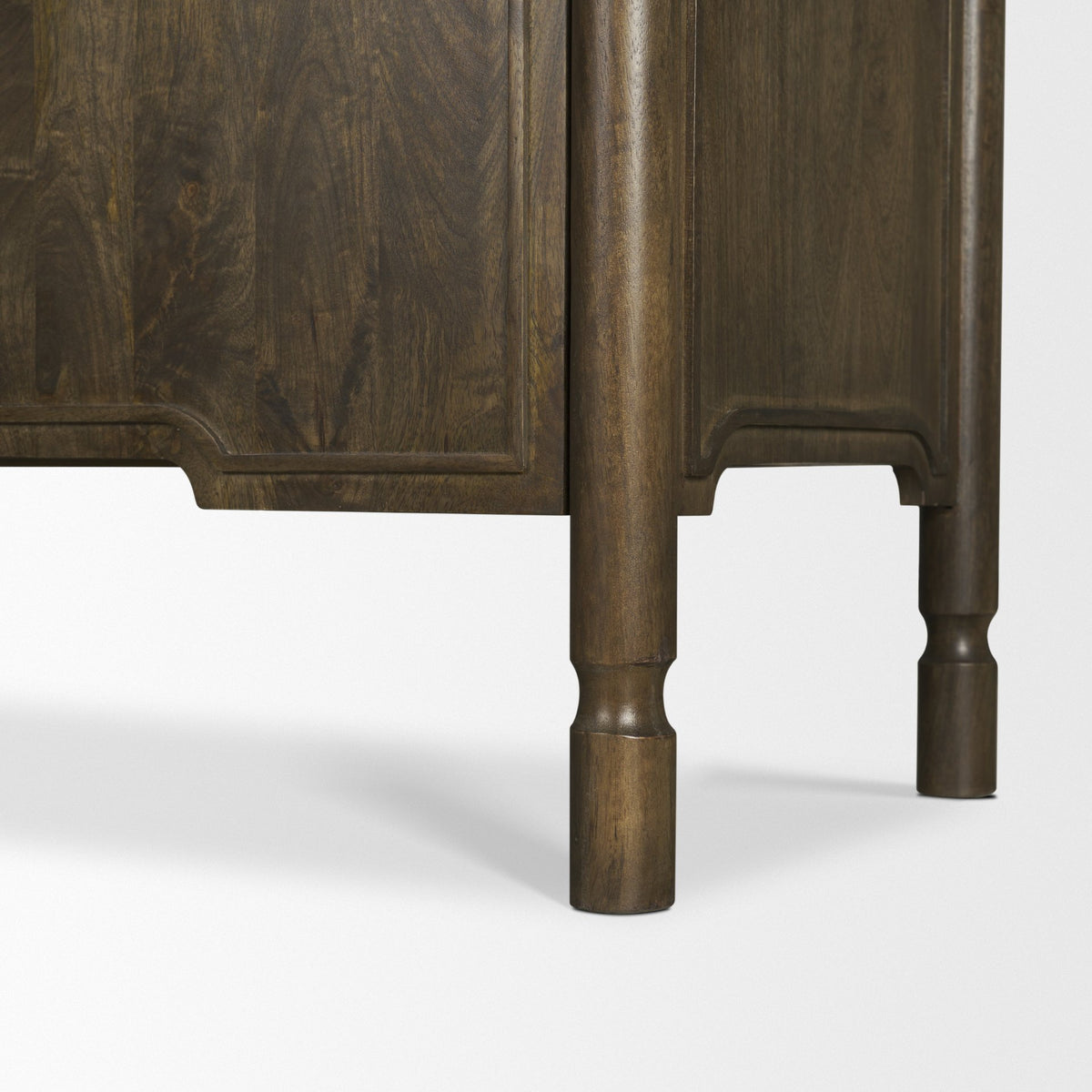 Phil Dark Brown Wood 2 Door 3 Drawer Closed Sideboard from Mercana - Luna Furniture