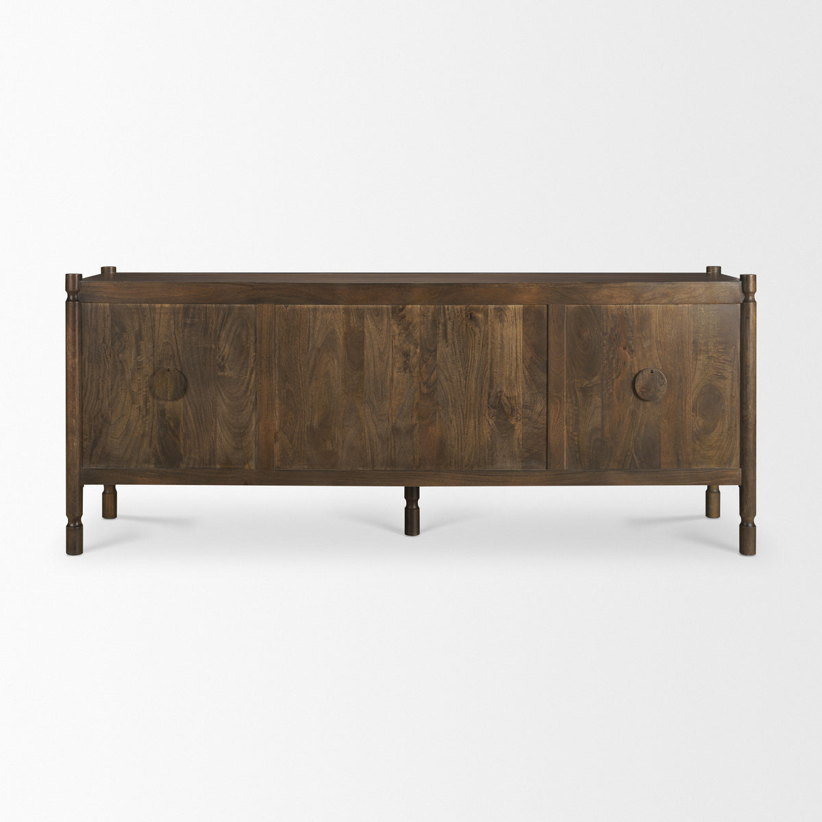 Phil Dark Brown Wood 2 Door 3 Drawer Closed Sideboard from Mercana - Luna Furniture