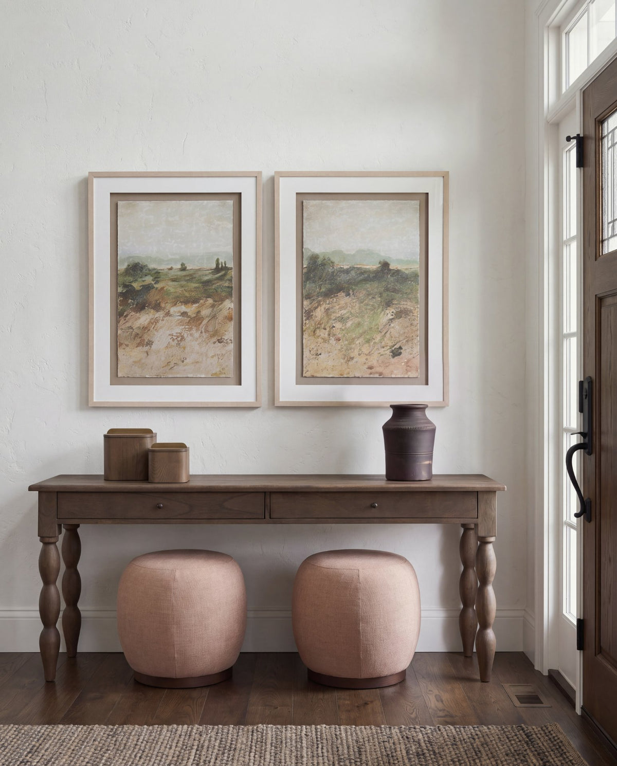 Angeline Spool Turned Console Table | Dark Brown Wood | 2 Drawers from Mercana - Luna Furniture