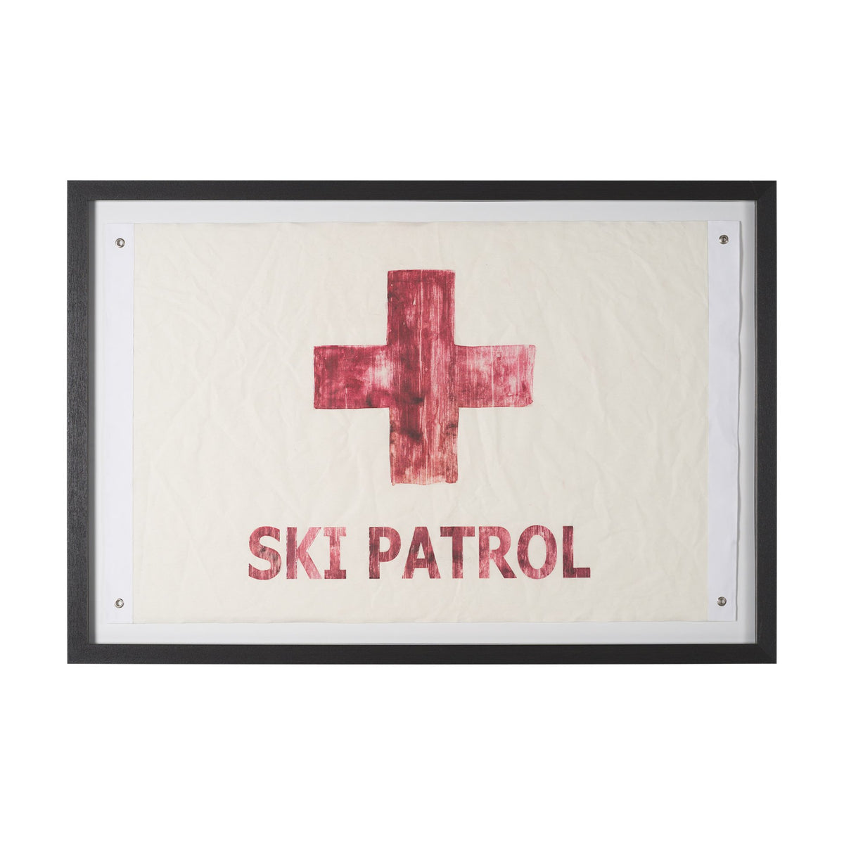 Ski Patrol by Mercana Studio Hand-Embellished Textured Framed Artwork Matted under Glass from Mercana - Luna Furniture