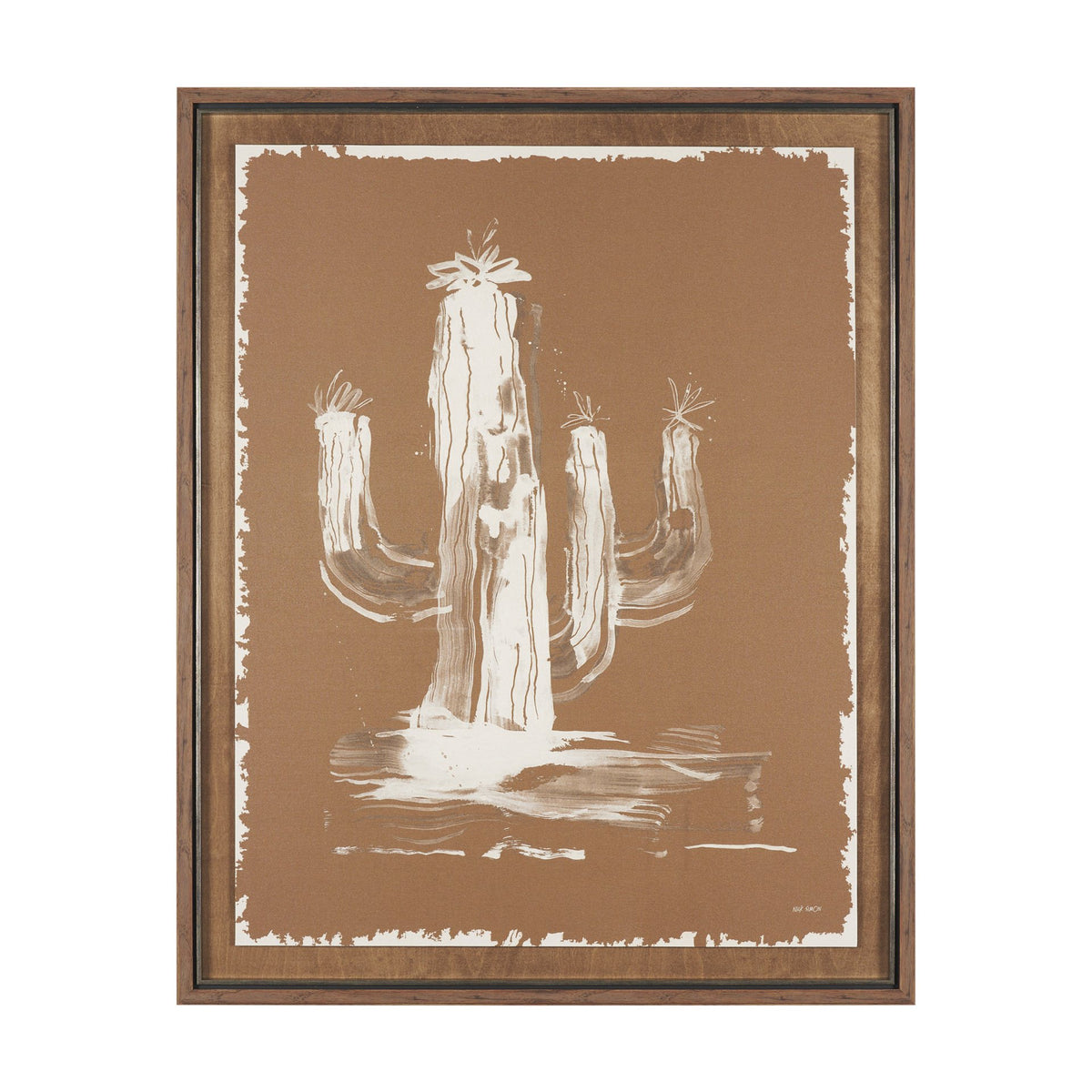 Saguaro Nights - Sienna by Nick Simon Hand-Embellished Textured Framed Artwork Matted under Glass from Mercana - Luna Furniture