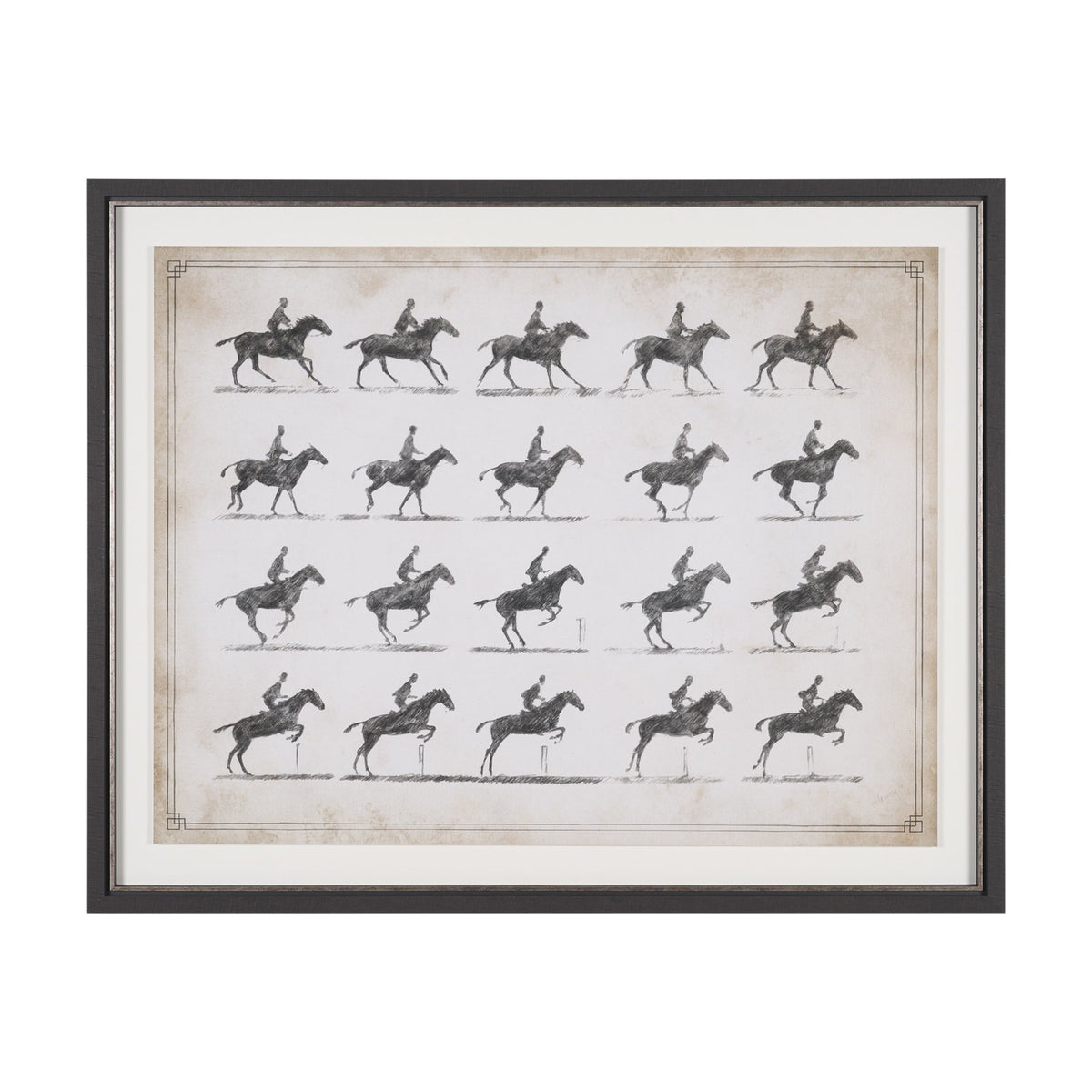 Running & Jumping by Mercana Studio Hand-Embellished Framed Artwork Matted under Glass from Mercana - Luna Furniture